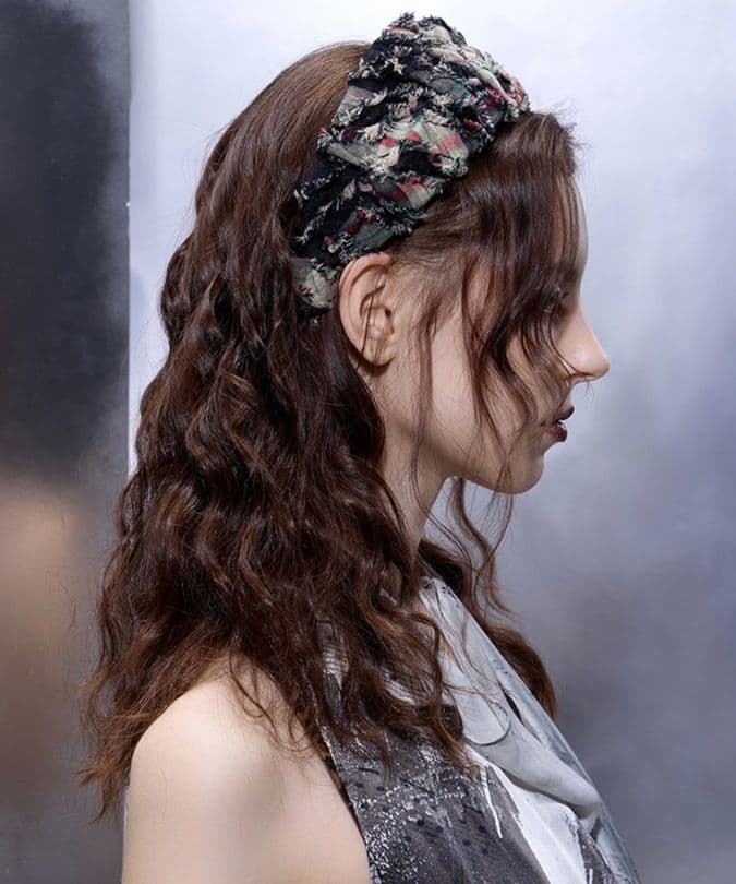 ヘアアクセサリー カチューシャ ヴィンテージ風フリンジカチューシャ