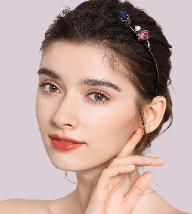 ヘアアクセサリー カチューシャ 宝石の花飾りカチューシャ