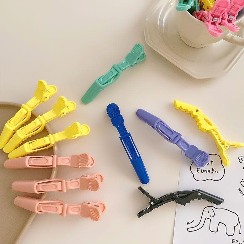 ヘアアクセサリー 可愛い蝶々モチーフ樹脂製バレッタ5本セット