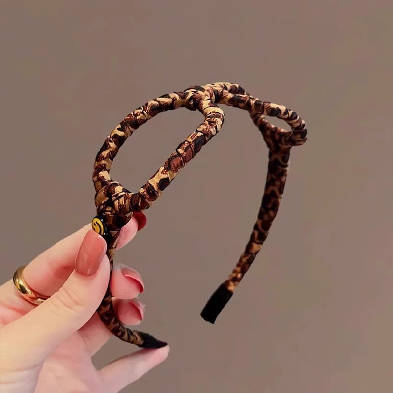 ヘアアクセサリー カチューシャ めがね風アニマル柄