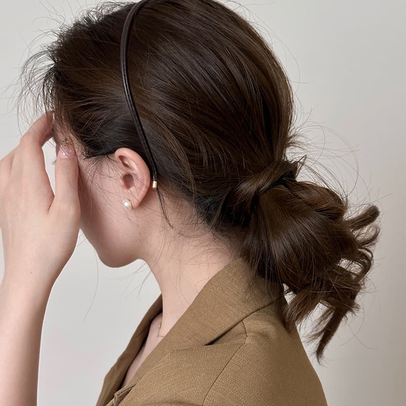 ヘアアクセサリー 細身スリムラインカチューシャ