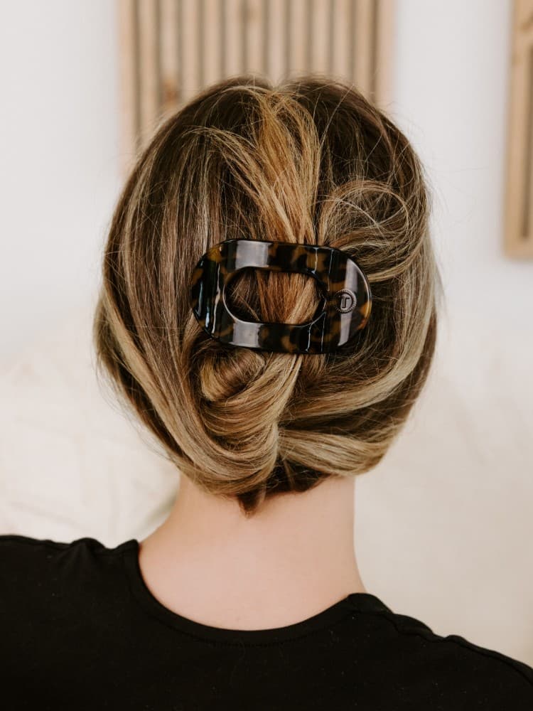 ヘアアクセサリー バレッタ 楕円形バレッタ 上品まとめ髪留め
