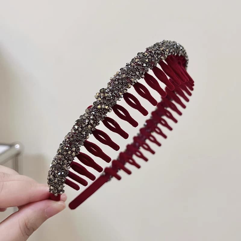 ヘアアクセサリー カチューシャ 輝きの結晶贅沢宝石風