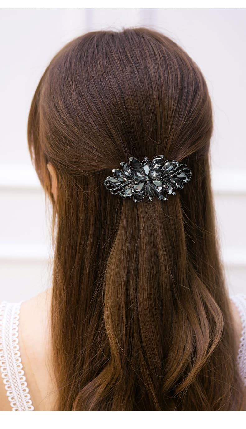 ヘアアクセサリー バレッタ 煌めき花園 上品バレッタ