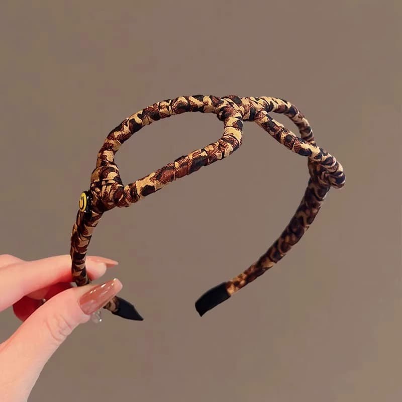 ヘアアクセサリー カチューシャ めがね風アニマル柄