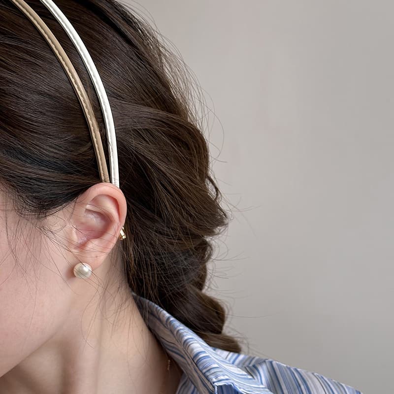 ヘアアクセサリー 細身スリムラインカチューシャ