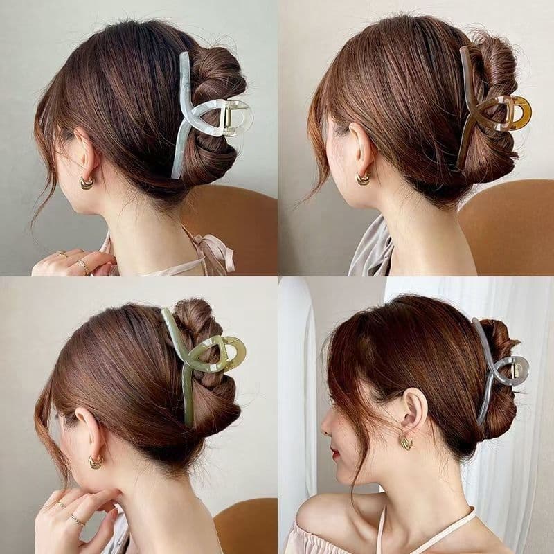 ヘアアクセサリー しなやかリボン バレッタ