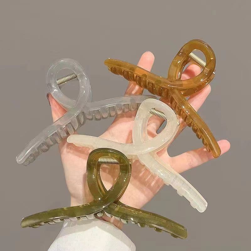 ヘアアクセサリー しなやかリボン バレッタ