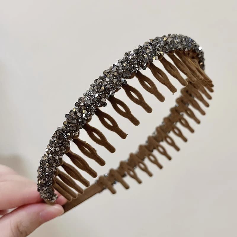 ヘアアクセサリー カチューシャ 輝きの結晶贅沢宝石風