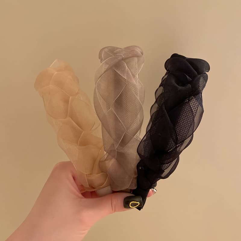 ヘアアクセサリー カチューシャ 夢シフォン編みカチューシャ