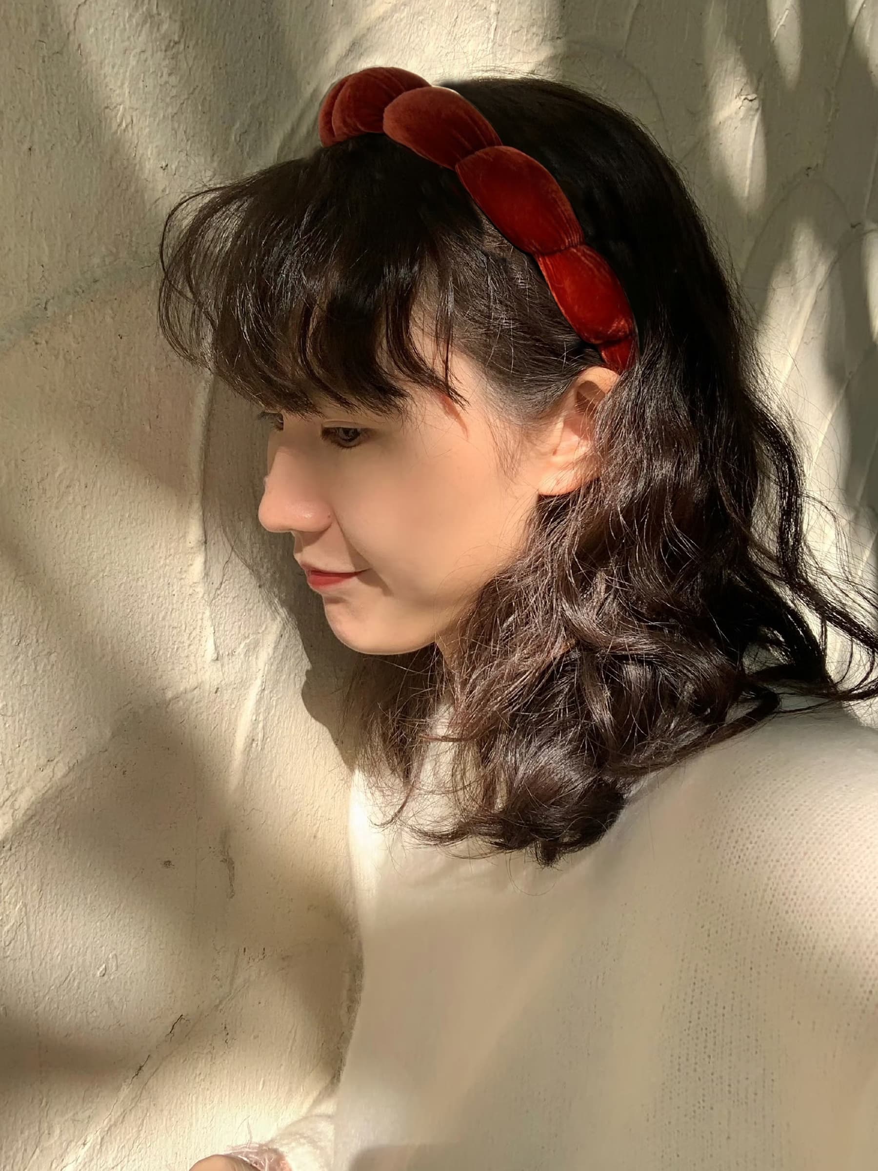 ヘアアクセサリー カチューシャ ベルベット編み込みカチューシャ