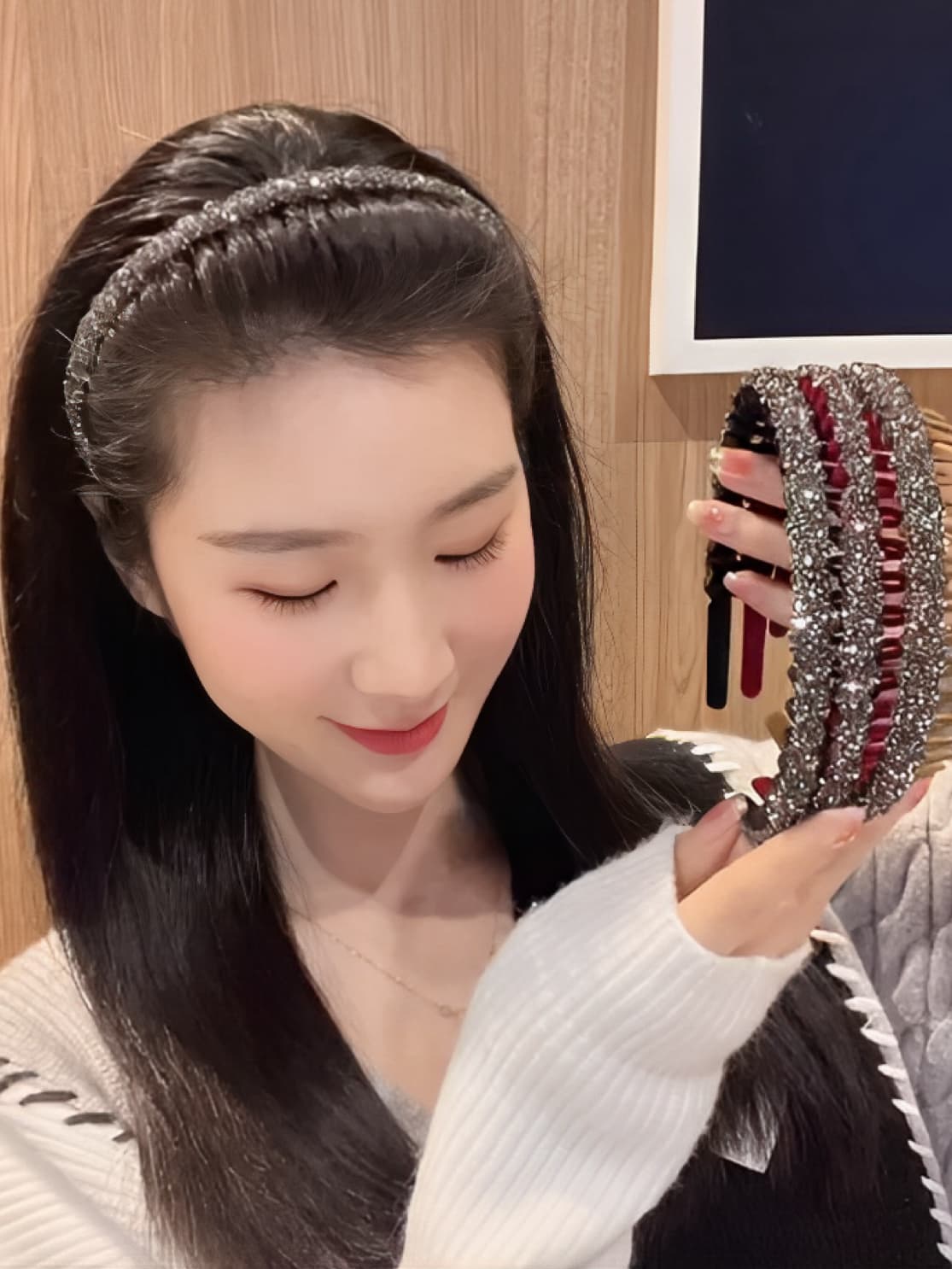 ヘアアクセサリー カチューシャ 輝きの結晶贅沢宝石風