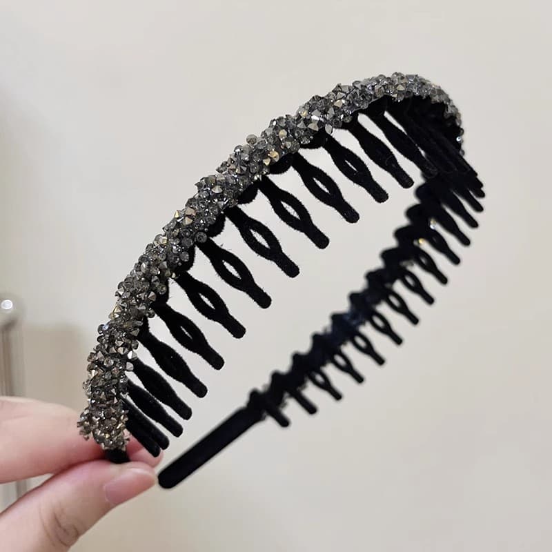 ヘアアクセサリー カチューシャ 輝きの結晶贅沢宝石風