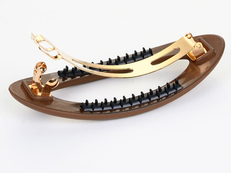 ヘアアクセサリー バレッタ 楕円形マットバレッタ