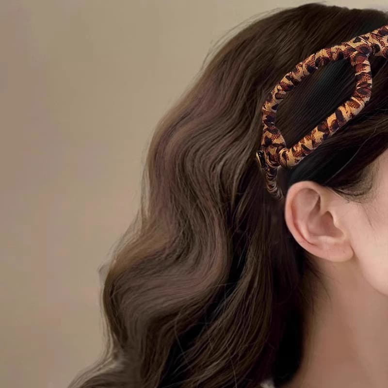 ヘアアクセサリー カチューシャ めがね風アニマル柄