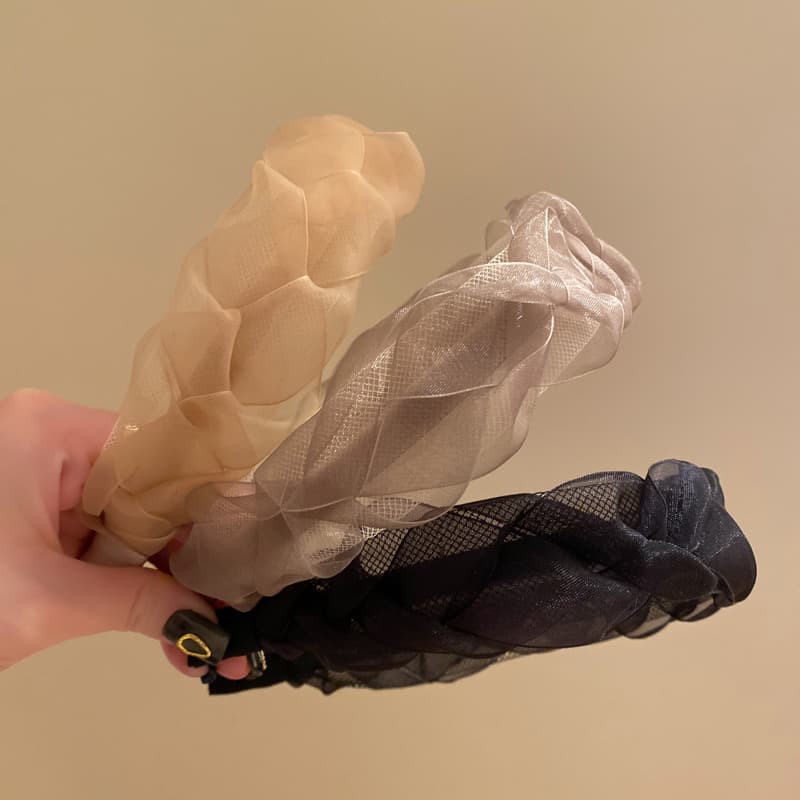 ヘアアクセサリー カチューシャ 夢シフォン編みカチューシャ
