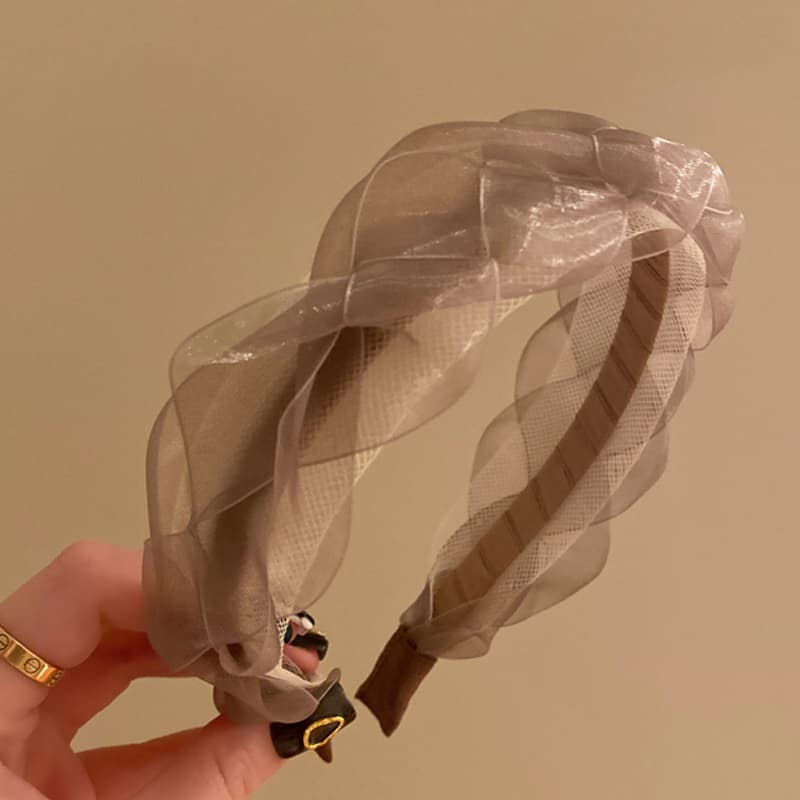 ヘアアクセサリー カチューシャ 夢シフォン編みカチューシャ